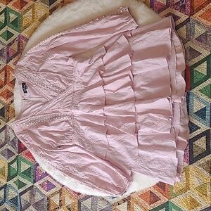 Lulu's Forever Love Light Pink Embroidered Sexy Romantic Tiered Mini Dress